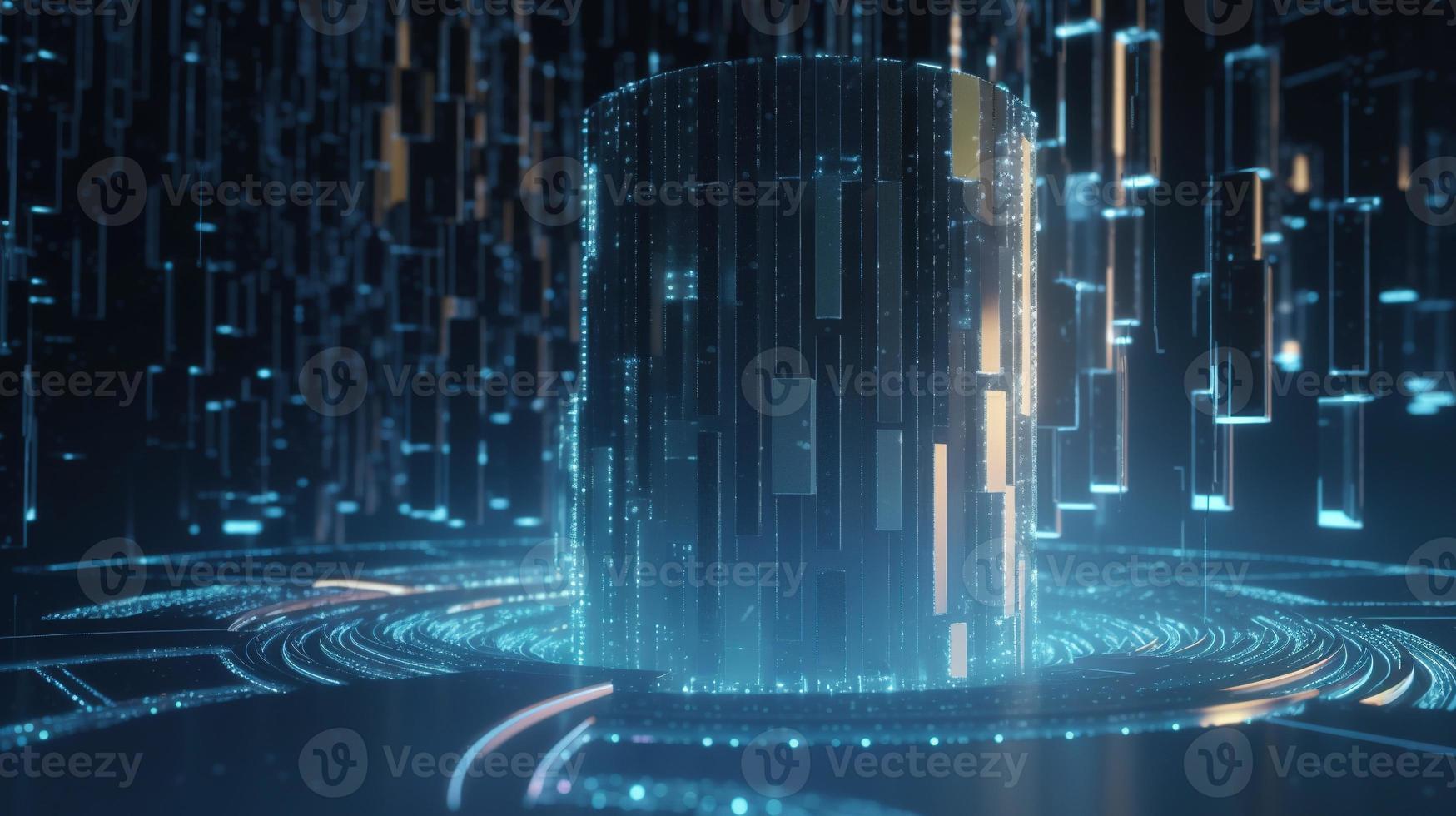 3d rendering of data storage concept. Computer generated abstract background,Digital data storage concept photo