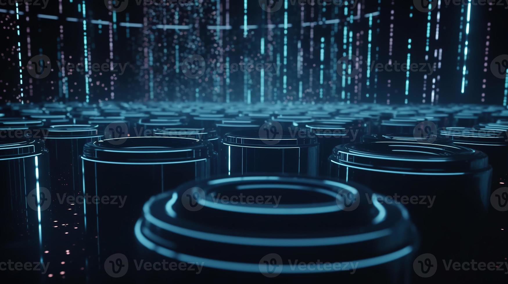 3d rendering of data storage concept. Computer generated abstract background,Digital data storage concept photo