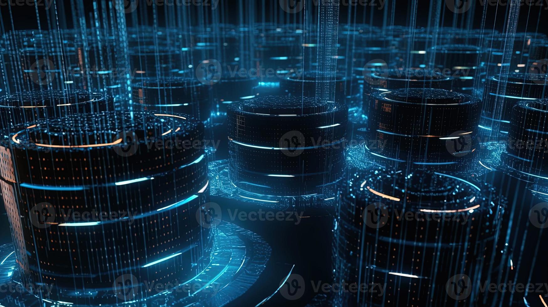 3d rendering of data storage concept. Computer generated abstract background,Digital data storage concept photo