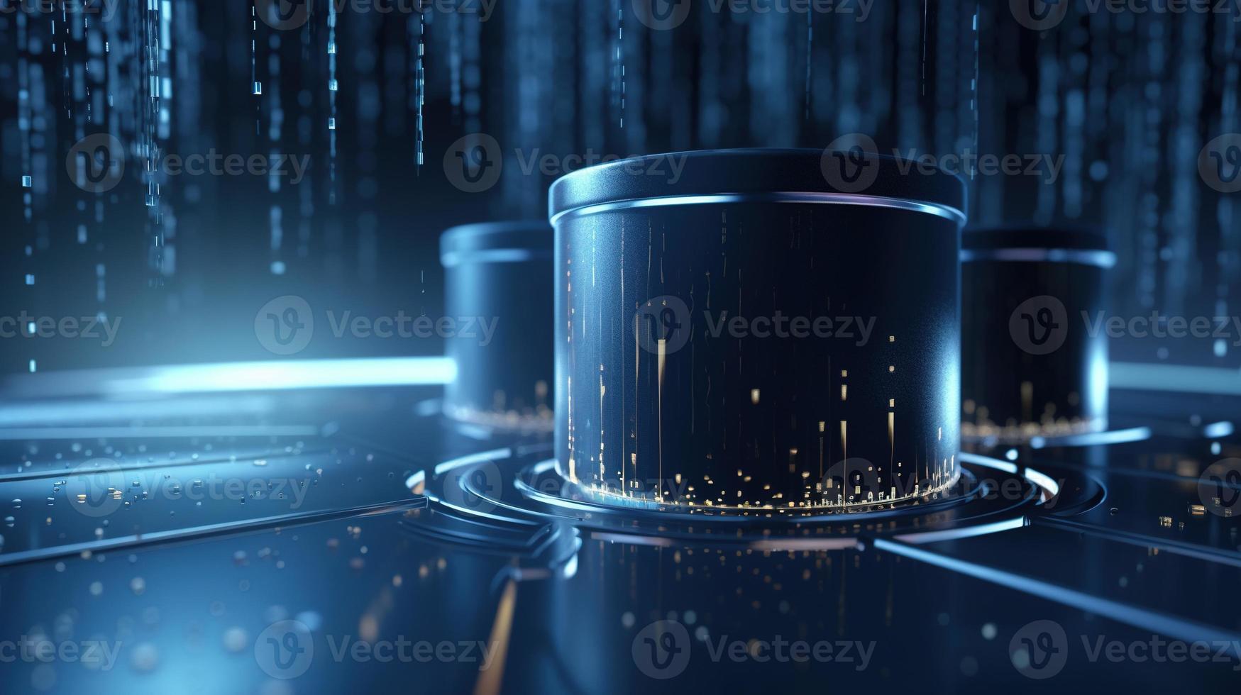 3d rendering of data storage concept. Computer generated abstract background,Digital data storage concept photo