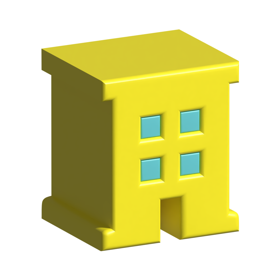 edificio 3d icono png