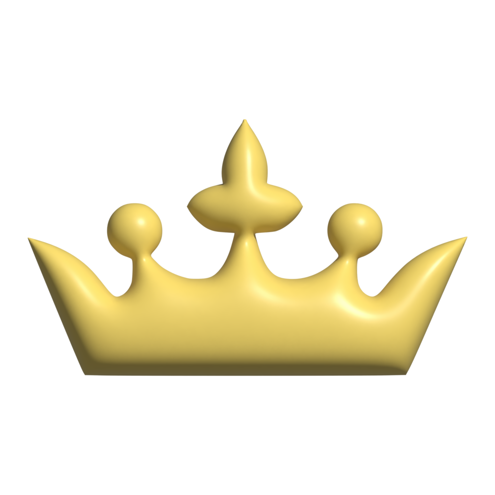 3d icon of queen crown png