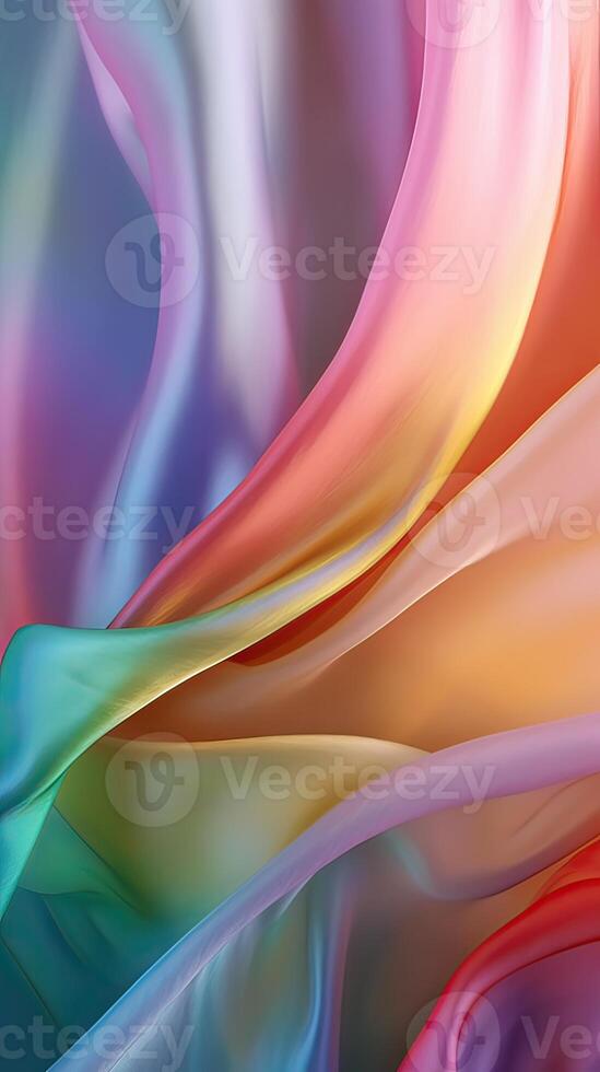Texture, background, pattern. The texture of colorful silk fabric. Beautiful emerald colorful soft silk fabric. photo