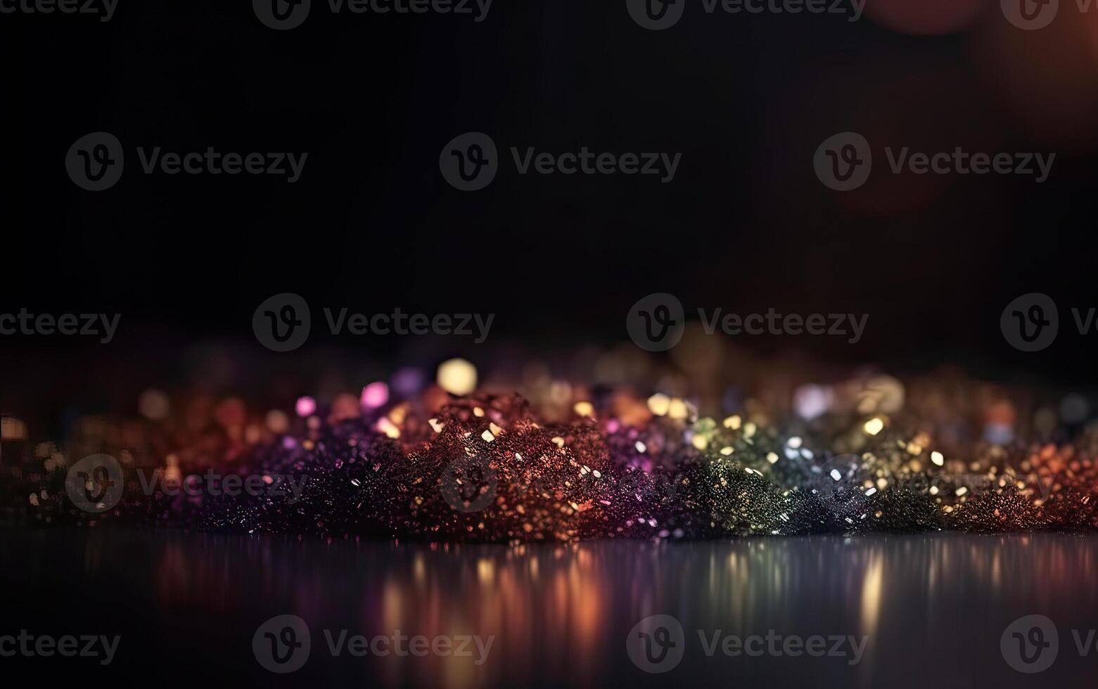 glittering shine bulbs lights background blur of Christmas wallpaper decorations concept.holiday festival backdrop sparkle circle lit celebrations display. . photo