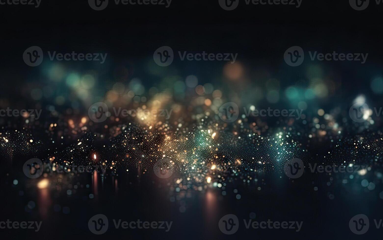 glittering shine bulbs lights background blur of Christmas wallpaper decorations concept.holiday festival backdrop sparkle circle lit celebrations display. . photo