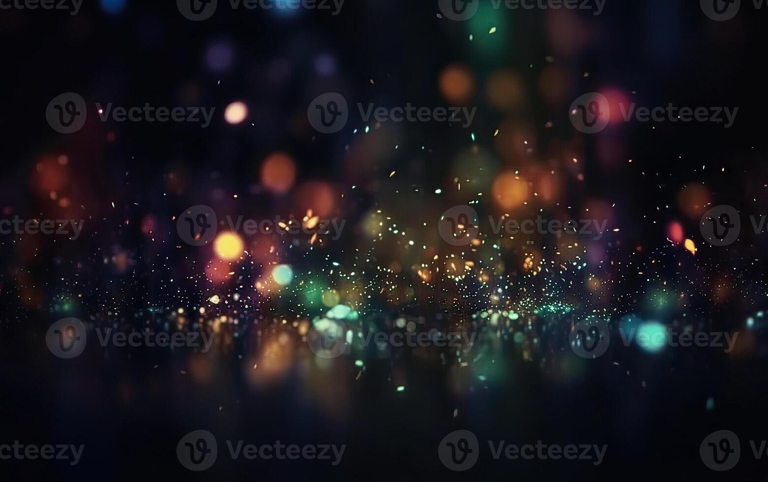 glittering shine bulbs lights background blur of Christmas wallpaper decorations concept.holiday festival backdrop sparkle circle lit celebrations display. . photo