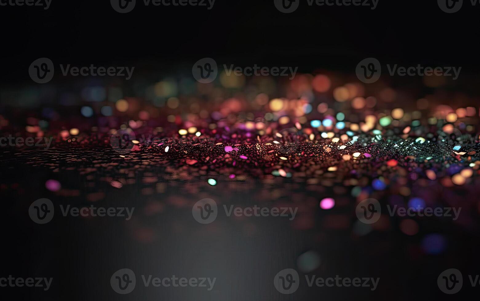 glittering shine bulbs lights background blur of Christmas wallpaper decorations concept.holiday festival backdrop sparkle circle lit celebrations display. . photo