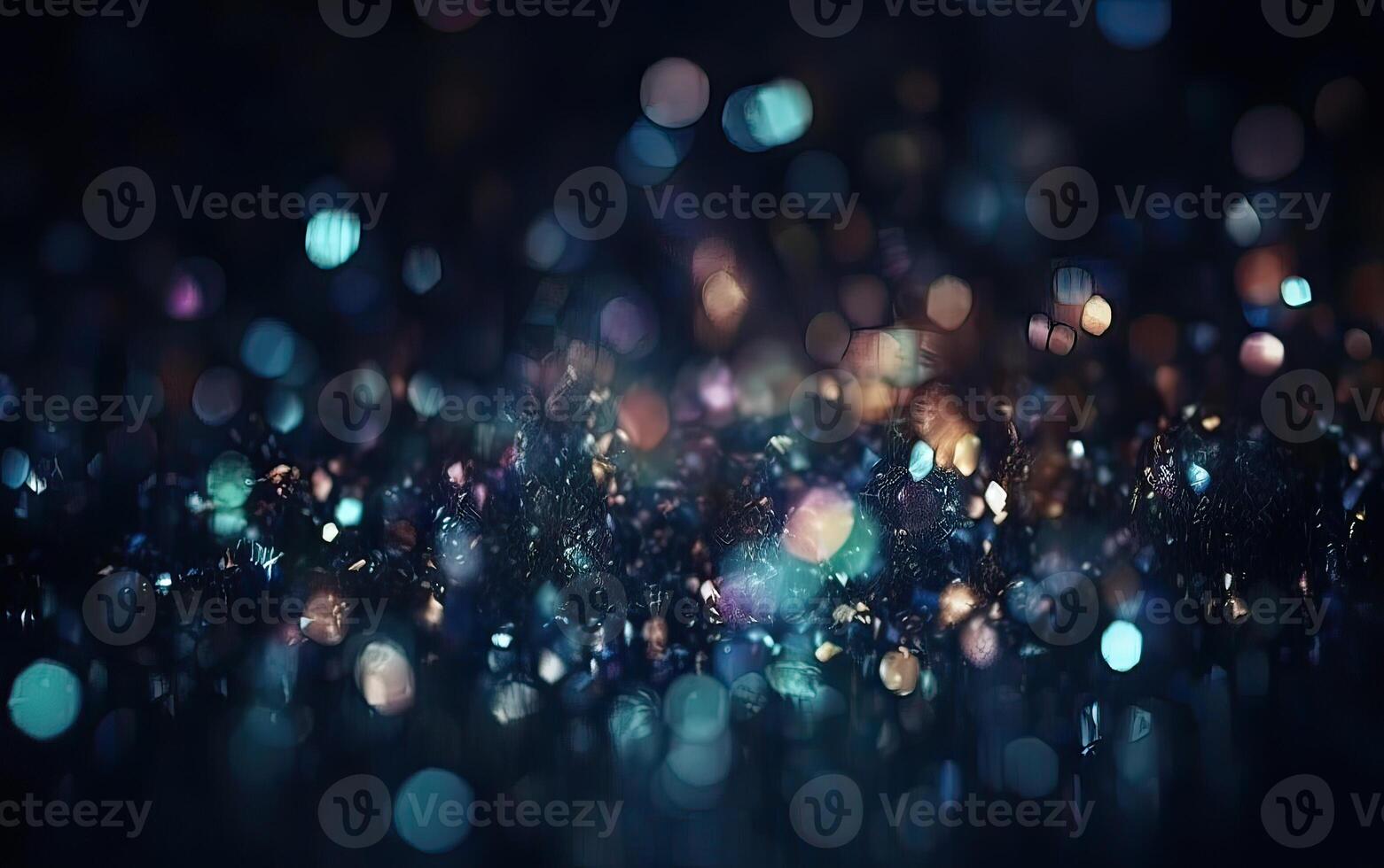 glittering shine bulbs lights background blur of Christmas wallpaper decorations concept.holiday festival backdrop sparkle circle lit celebrations display. . photo