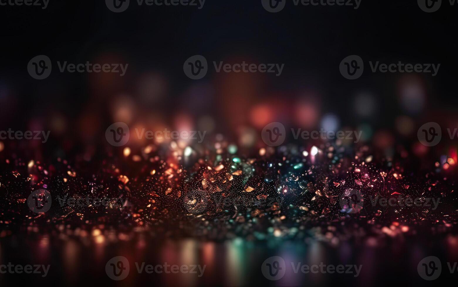 glittering shine bulbs lights background blur of Christmas wallpaper decorations concept.holiday festival backdrop sparkle circle lit celebrations display. . photo