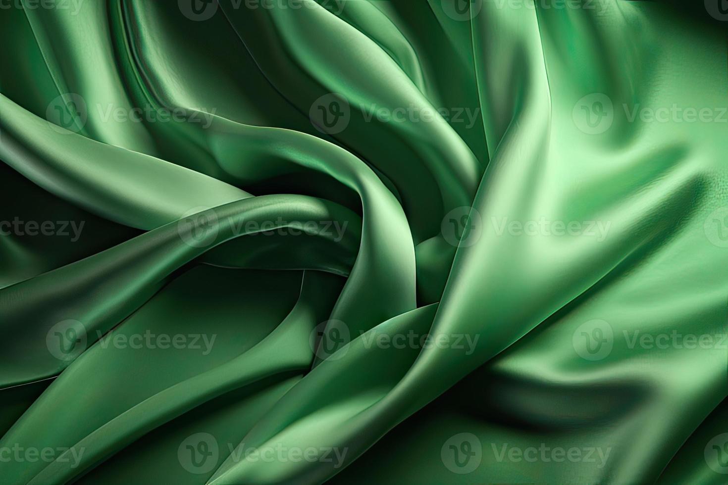Smooth elegant green silk or satin texture can use as background photo