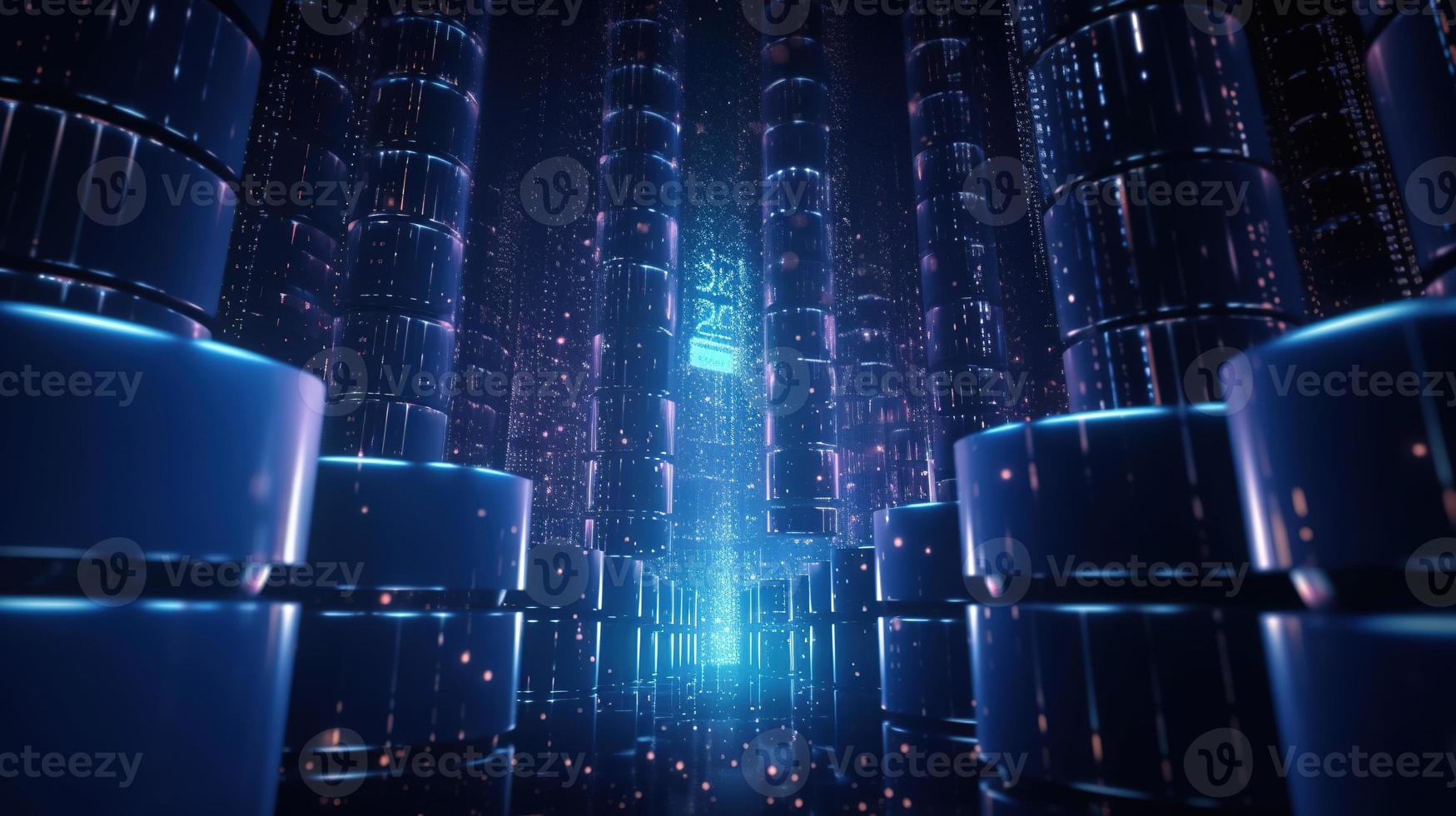 3d rendering of data storage concept. Computer generated abstract background,Digital data storage concept photo