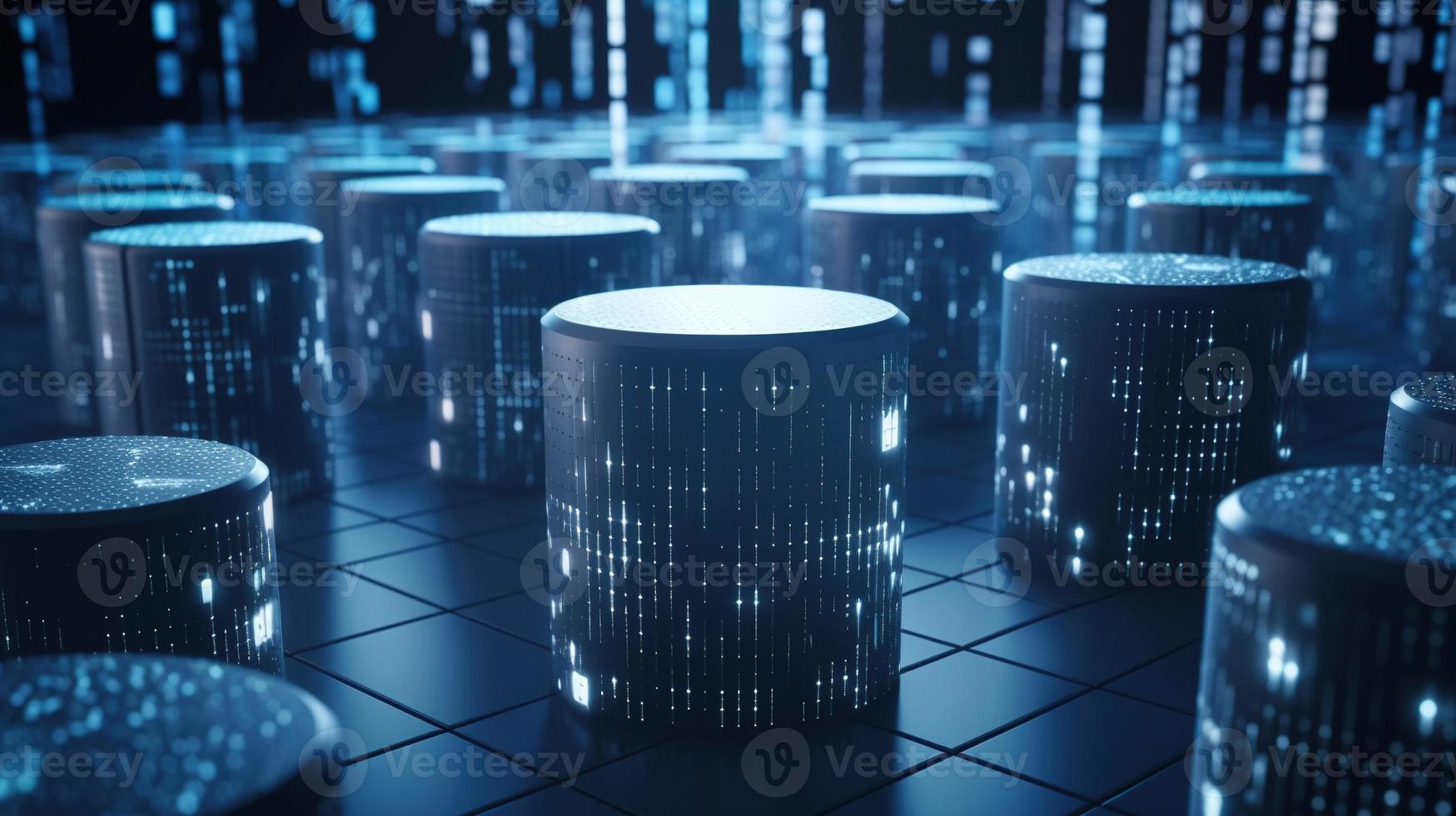 3d rendering of data storage concept. Computer generated abstract background,Digital data storage concept photo