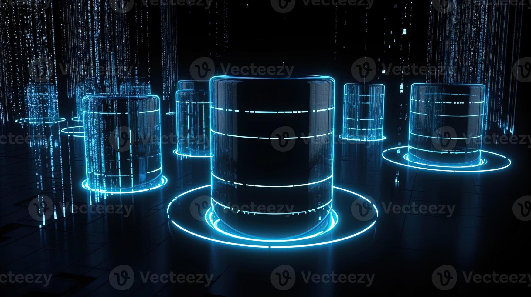 3d rendering of data storage concept. Computer generated abstract background,Digital data storage concept photo