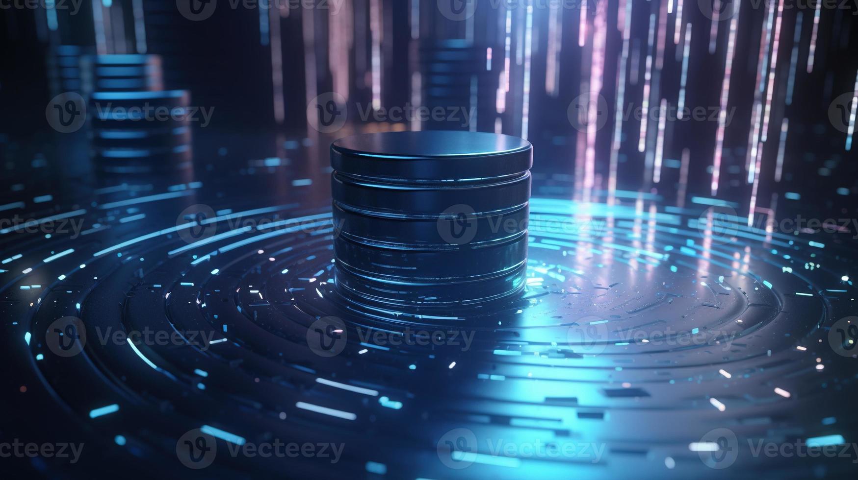3d rendering of data storage concept. Computer generated abstract background,Digital data storage concept photo