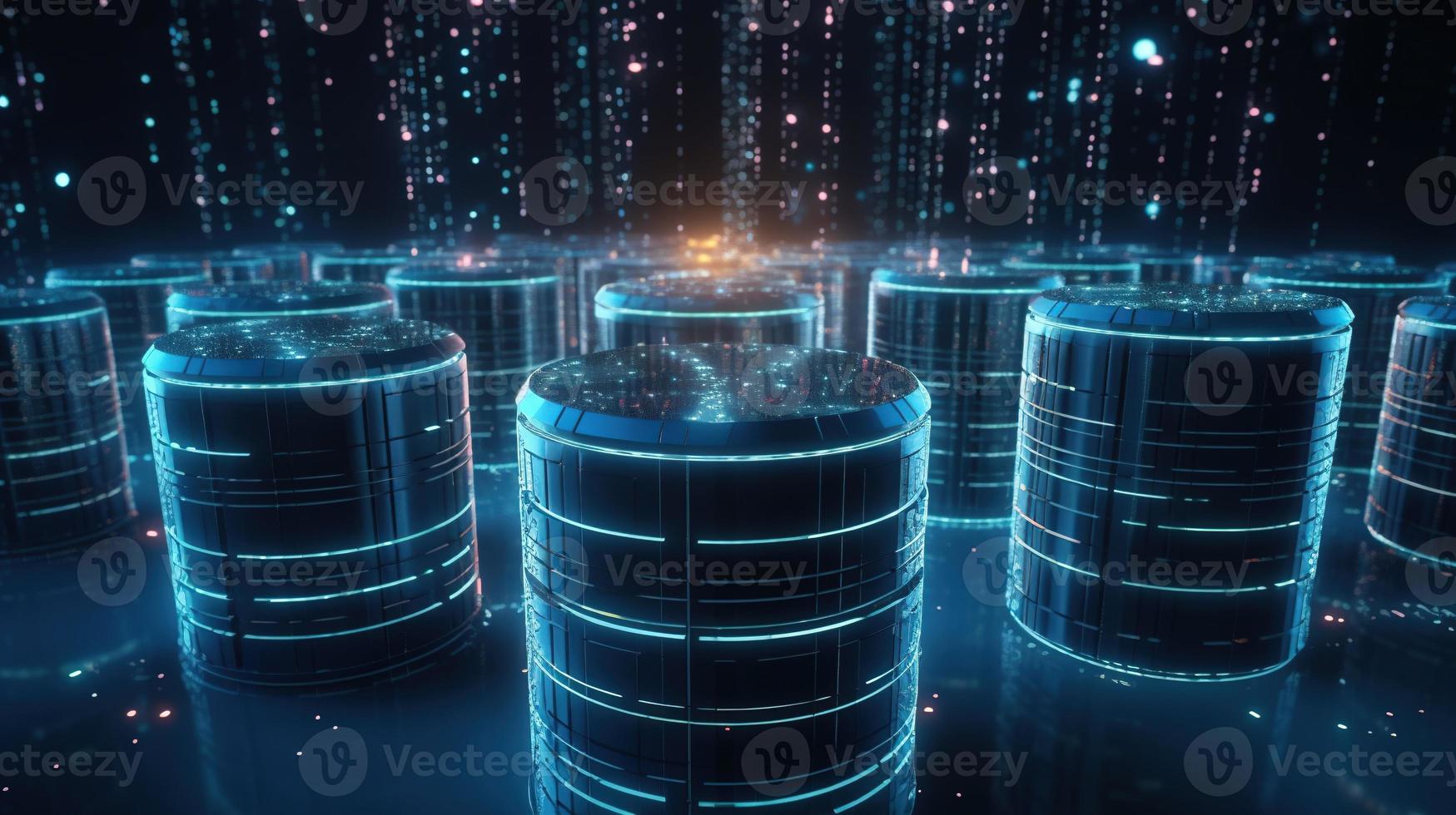 3d rendering of data storage concept. Computer generated abstract background,Digital data storage concept photo