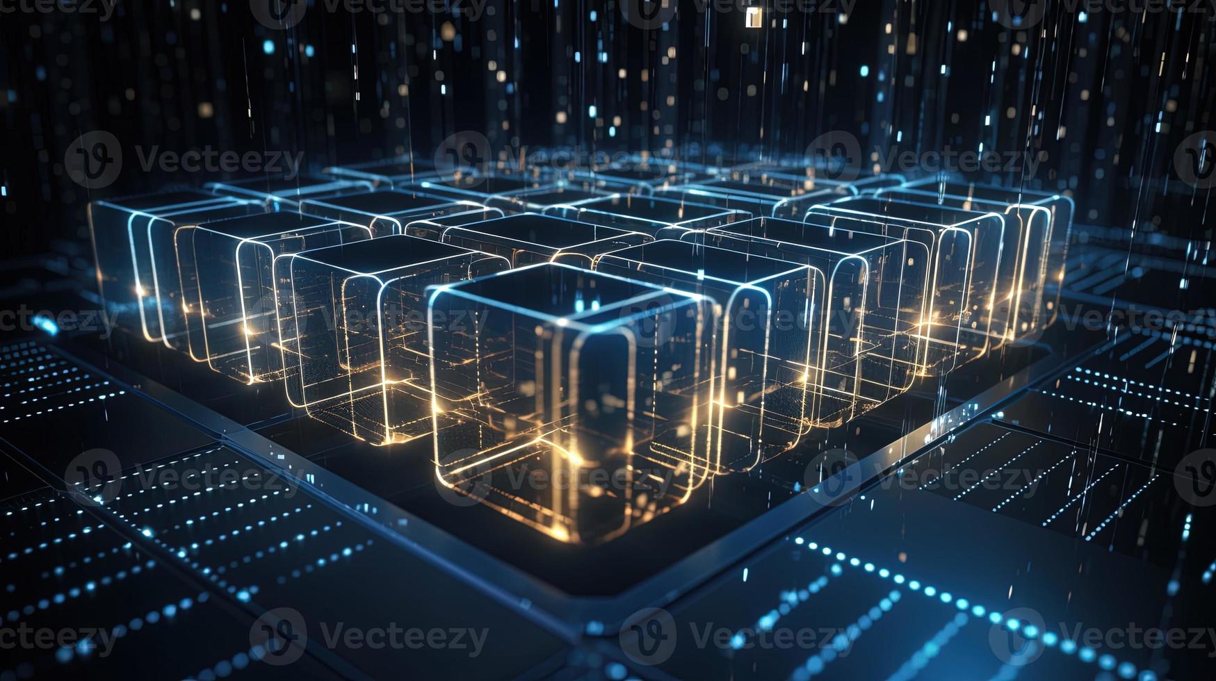 3d rendering of data storage concept. Computer generated abstract background,Digital data storage concept photo