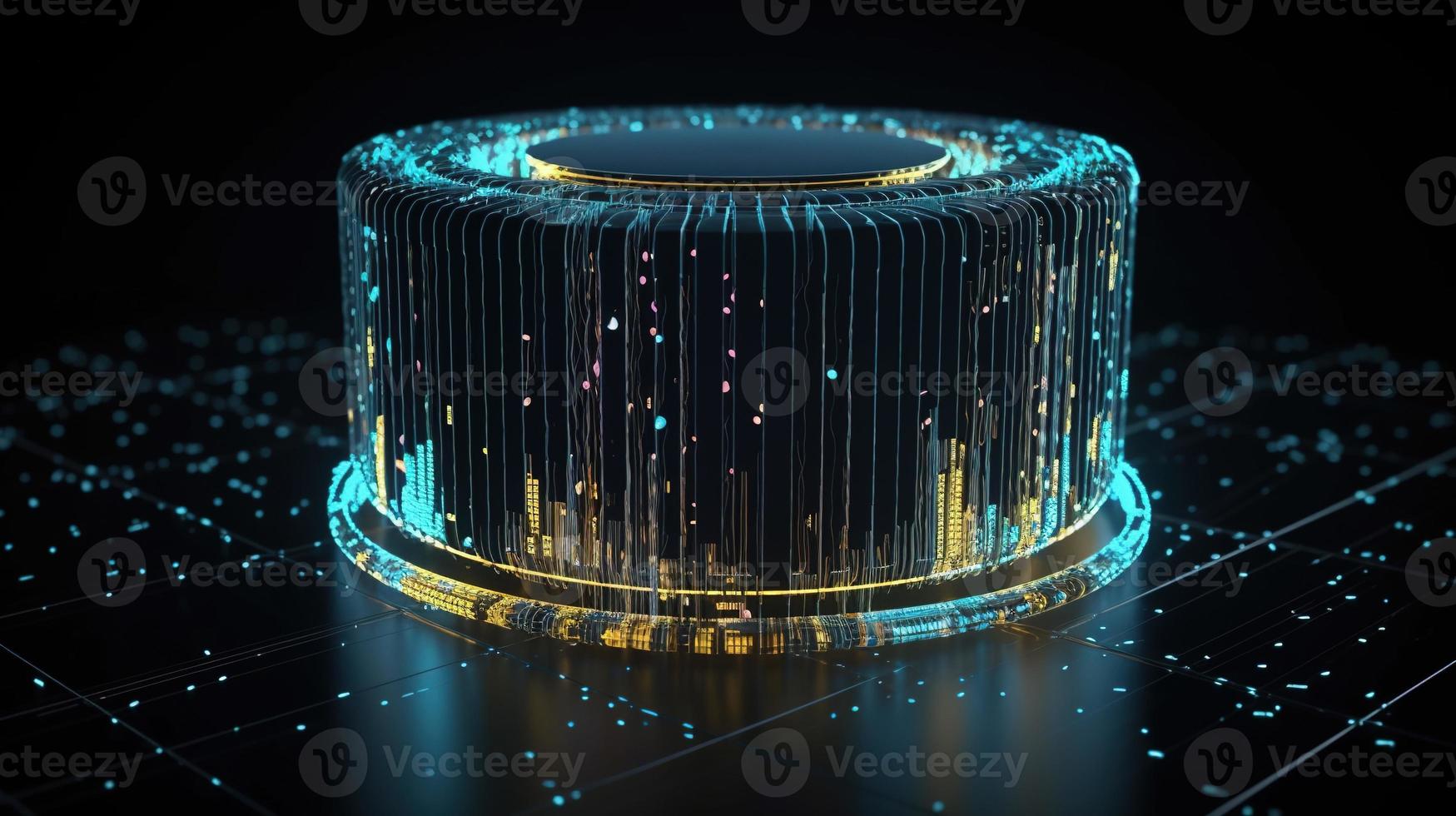3d rendering of data storage concept. Computer generated abstract background,Digital data storage concept photo