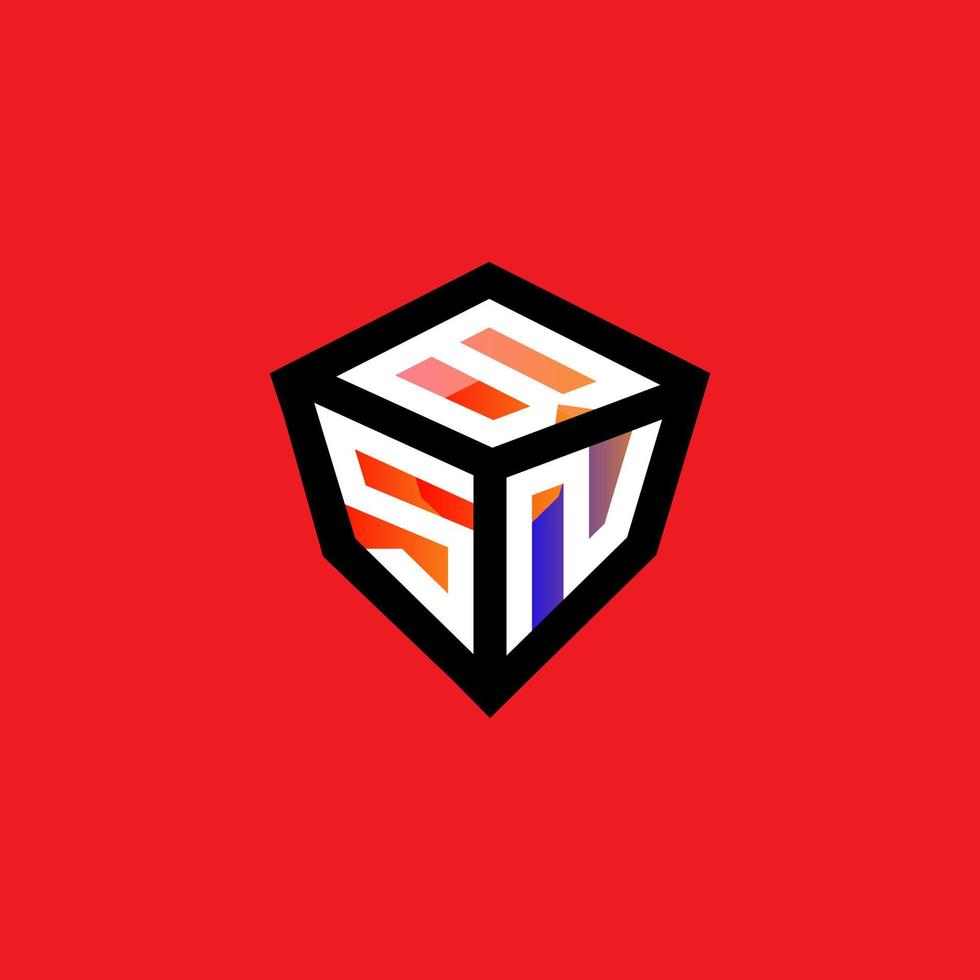 BSN letter logo creative design with vector graphic, BSN simple and modern logo.