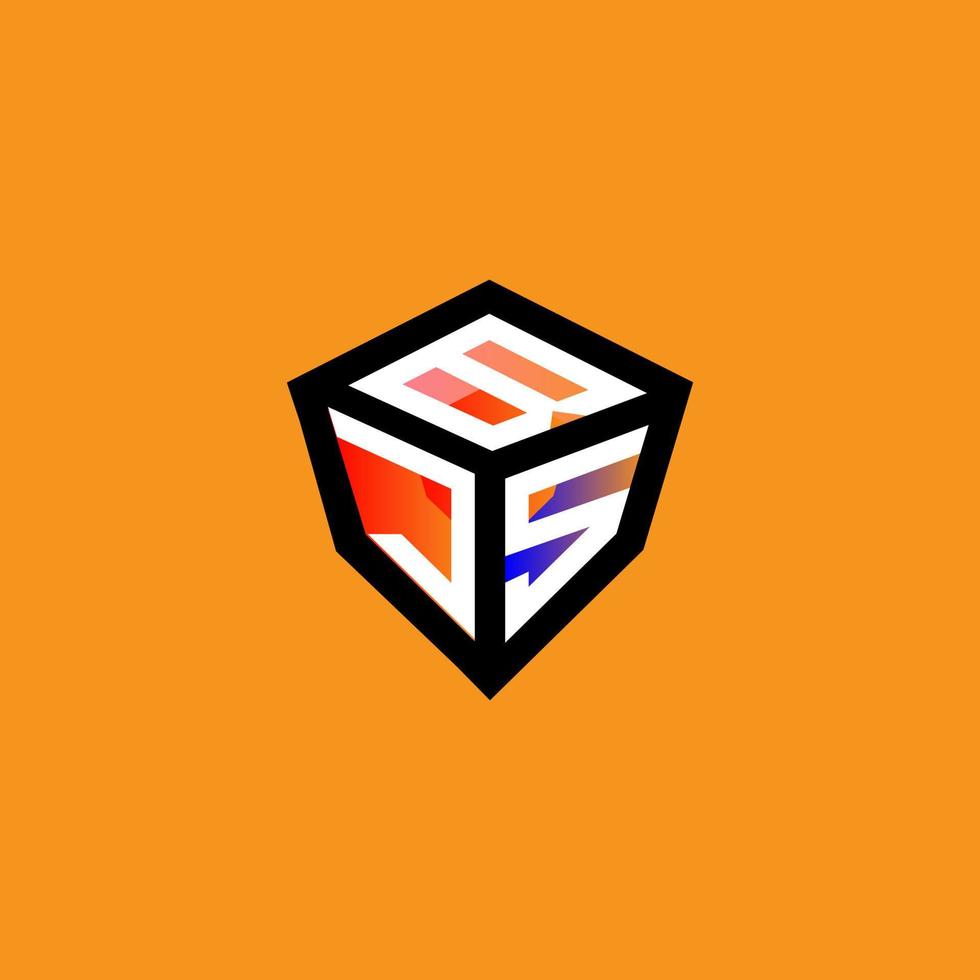 BJS letter logo creative design with vector graphic, BJS simple and modern logo.