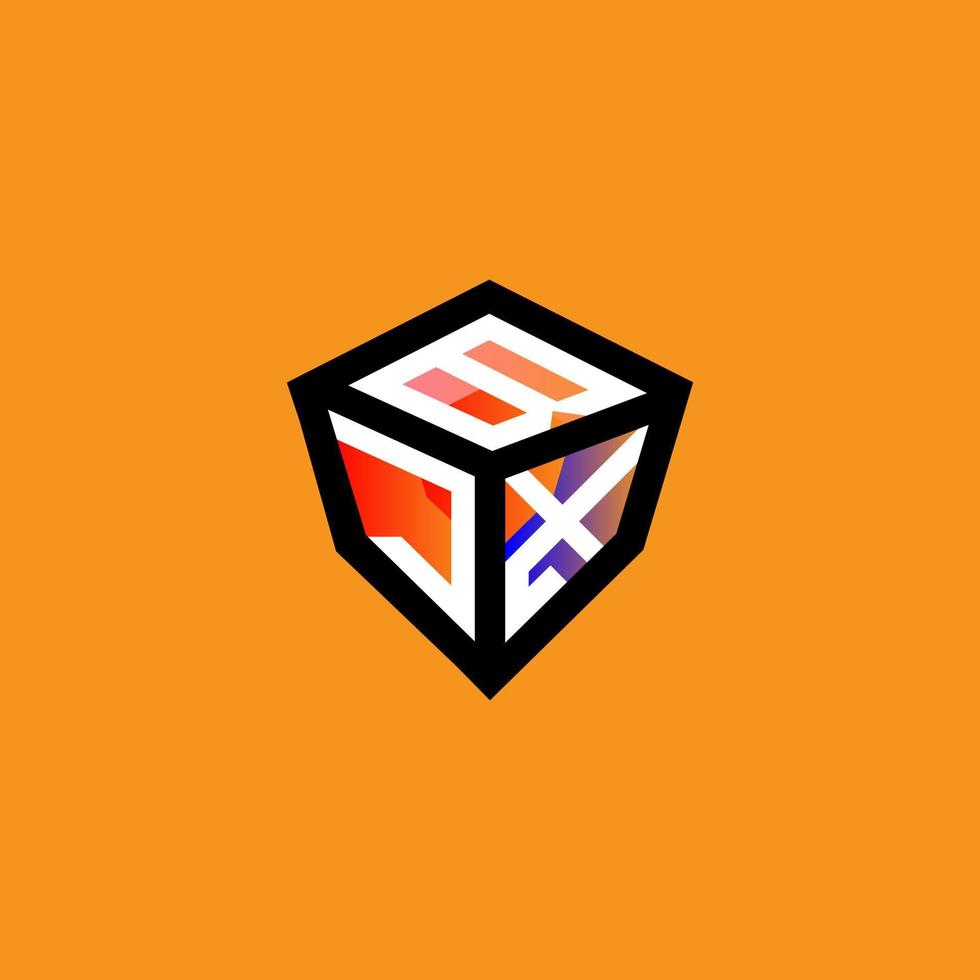 BJX letter logo creative design with vector graphic, BJX simple and modern logo.