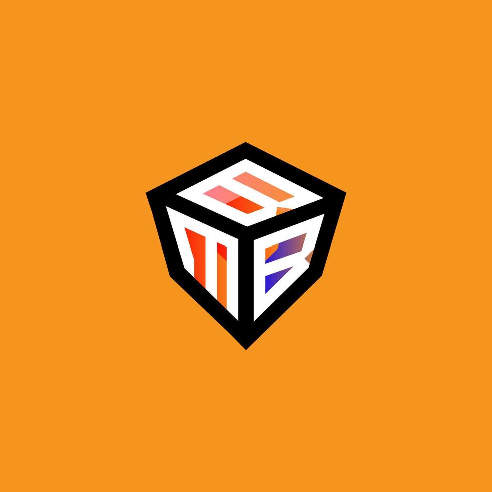BMB letter logo creative design with vector graphic, BMB simple and modern logo.