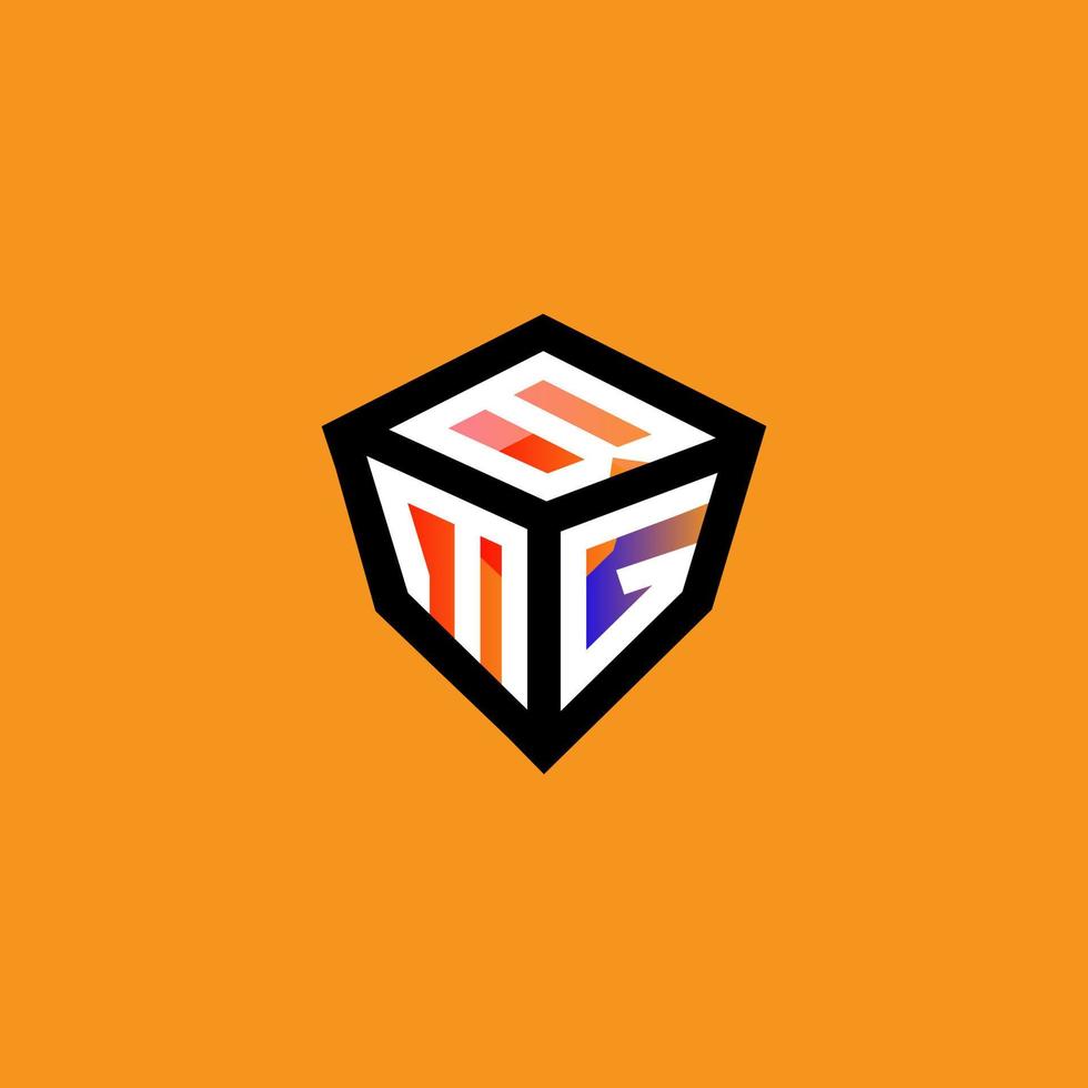 BMG letter logo creative design with vector graphic, BMG simple and modern logo.