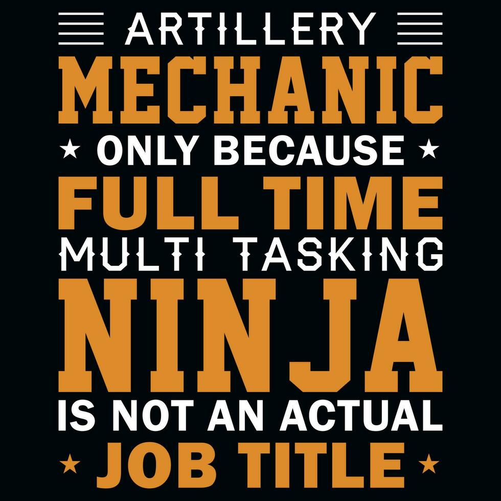 Mechanics typography tshirt design vector