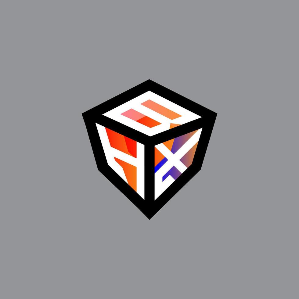 BHX letter logo creative design with vector graphic, BHX simple and modern logo.
