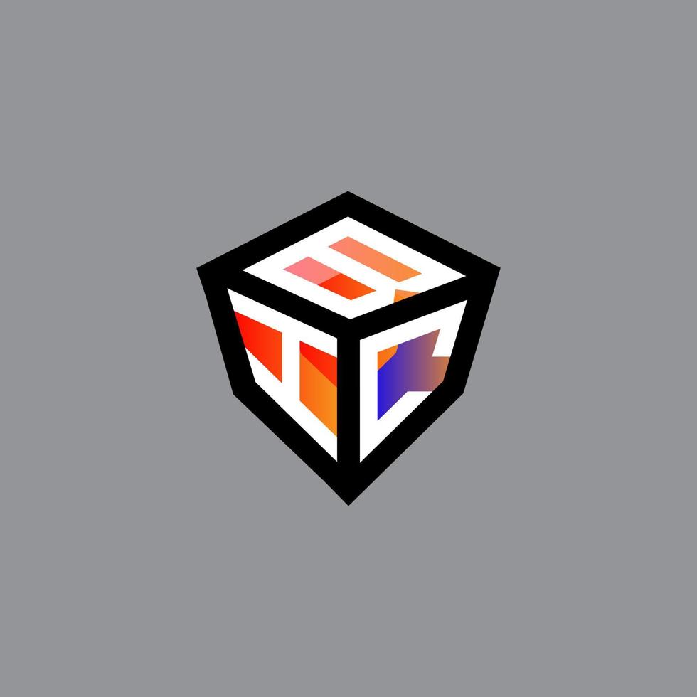 diseño creativo del logotipo de la letra bic con gráfico vectorial, logotipo simple y moderno de bic. vector