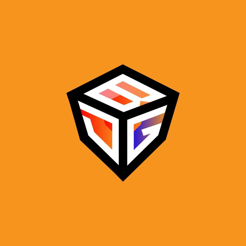 BDG letter logo creative design with vector graphic, BDG simple and modern logo.