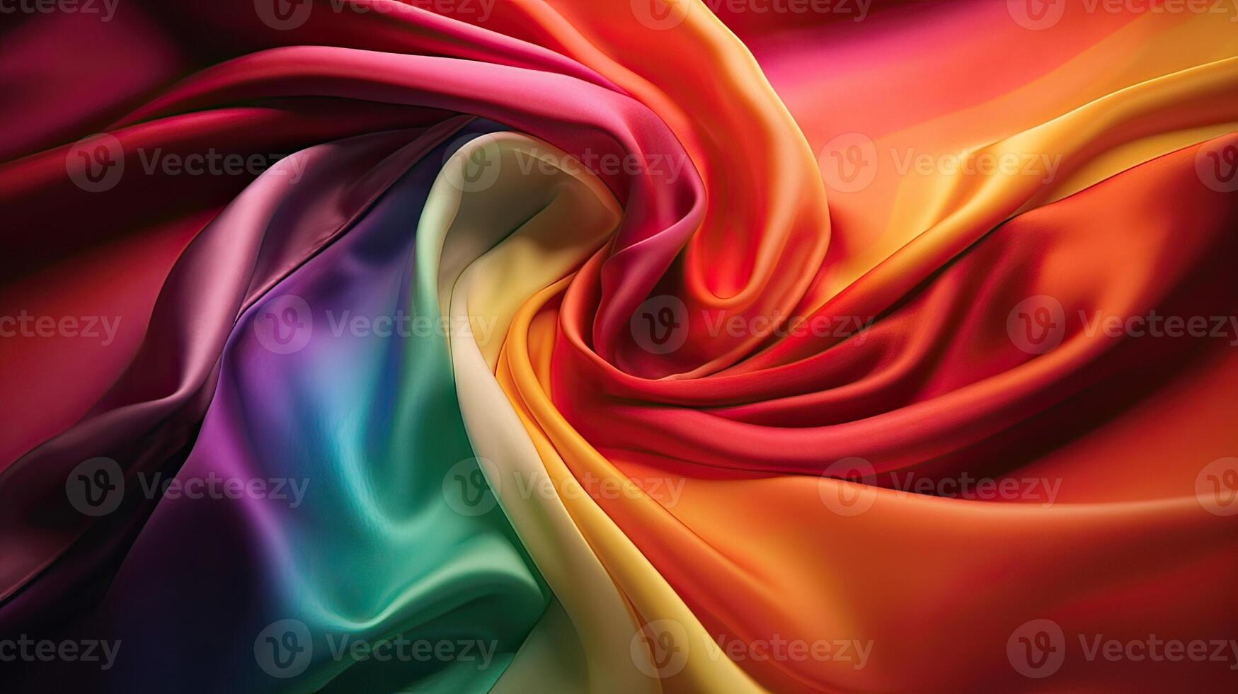 Texture, background, pattern. The texture of colorful silk fabric. Beautiful emerald colorful soft silk fabric. photo