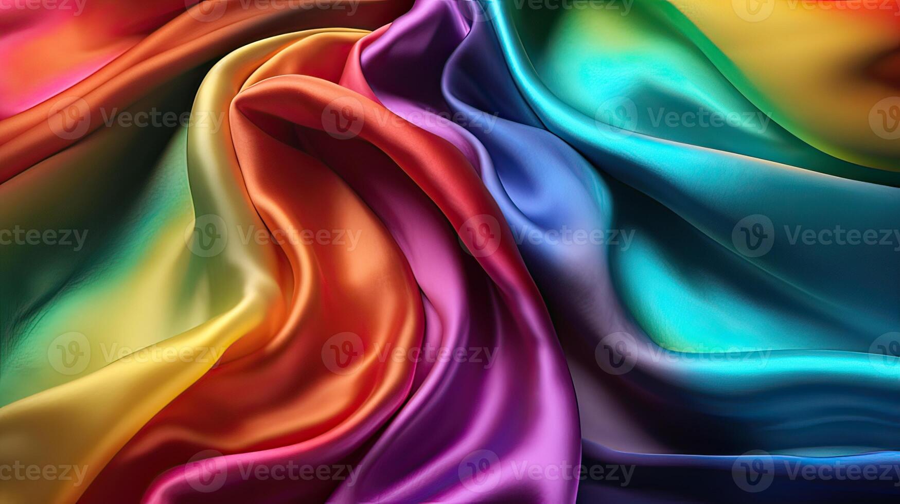 Texture, background, pattern. The texture of colorful silk fabric. Beautiful emerald colorful soft silk fabric. photo