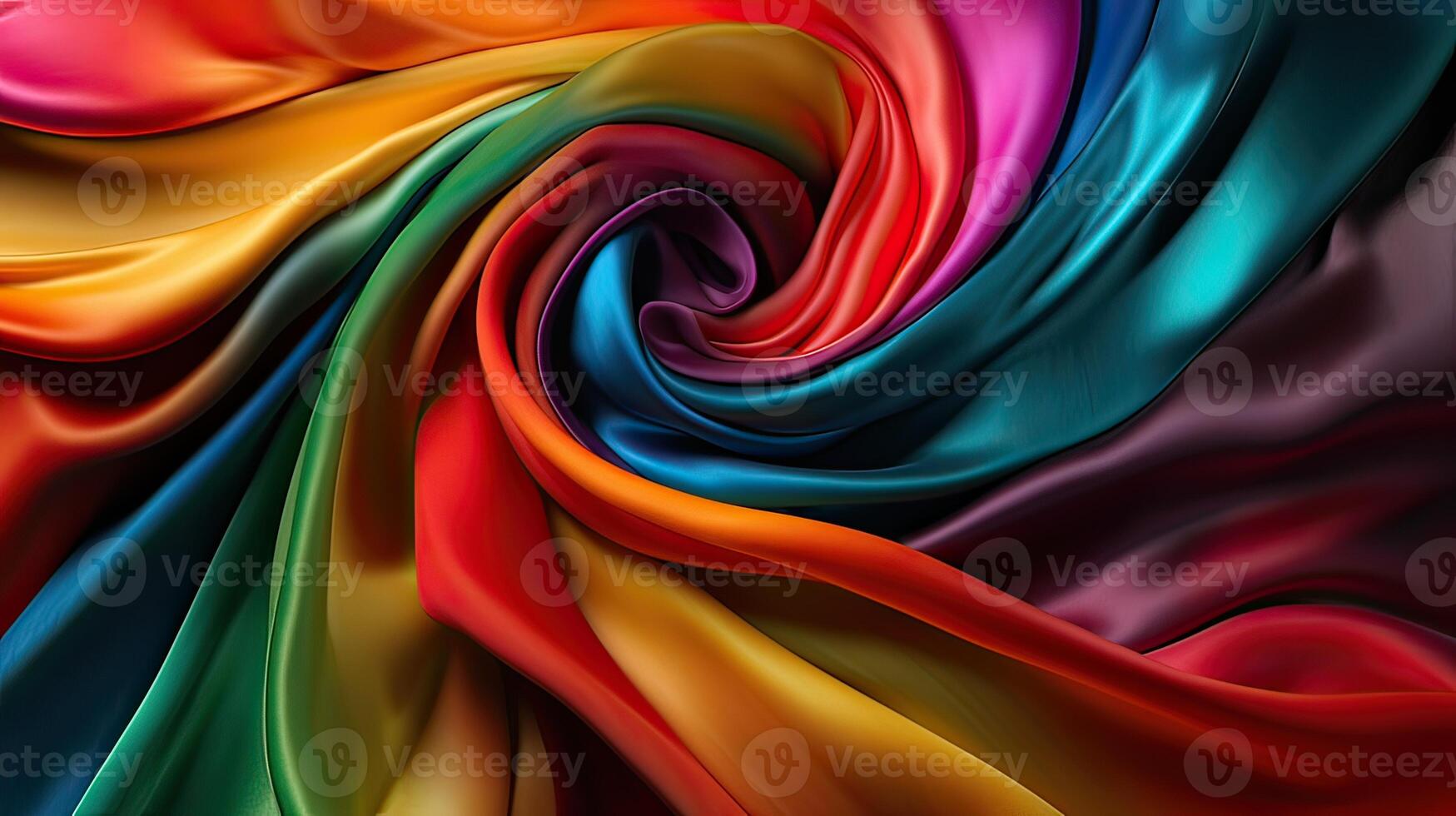 Texture, background, pattern. The texture of colorful silk fabric. Beautiful emerald colorful soft silk fabric. photo