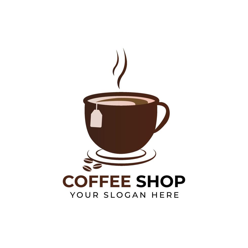 Coffee shop logo vector design template
