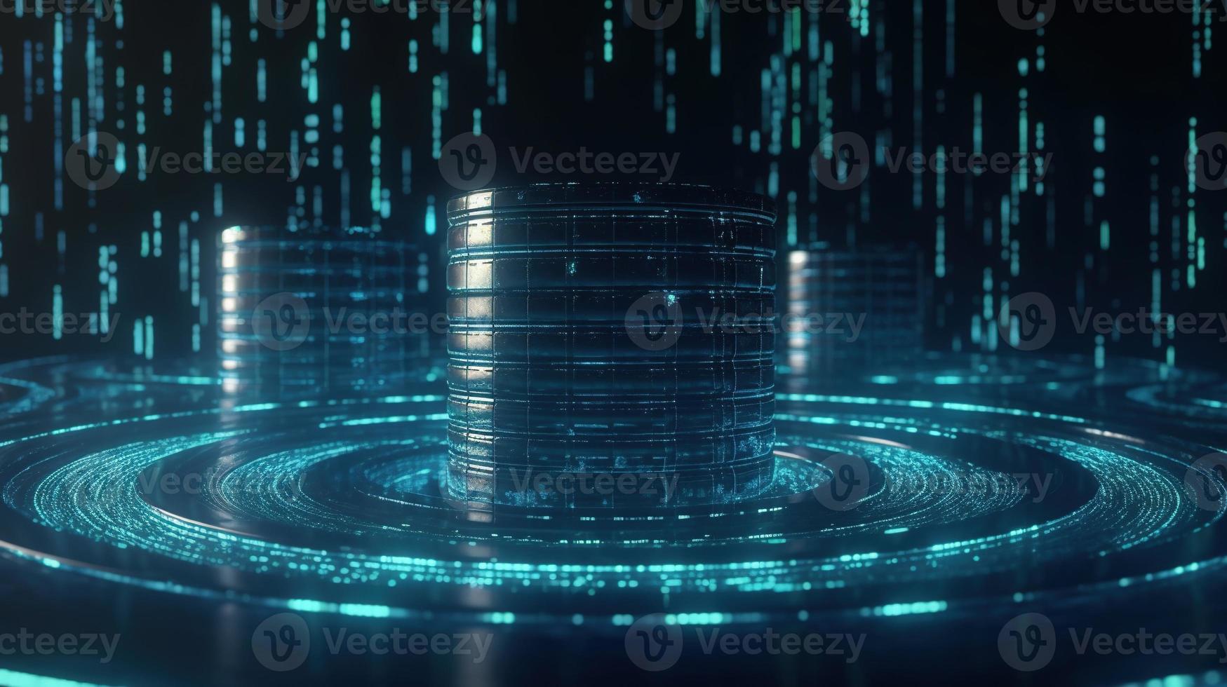 3d rendering of data storage concept. Computer generated abstract background,Digital data storage concept photo