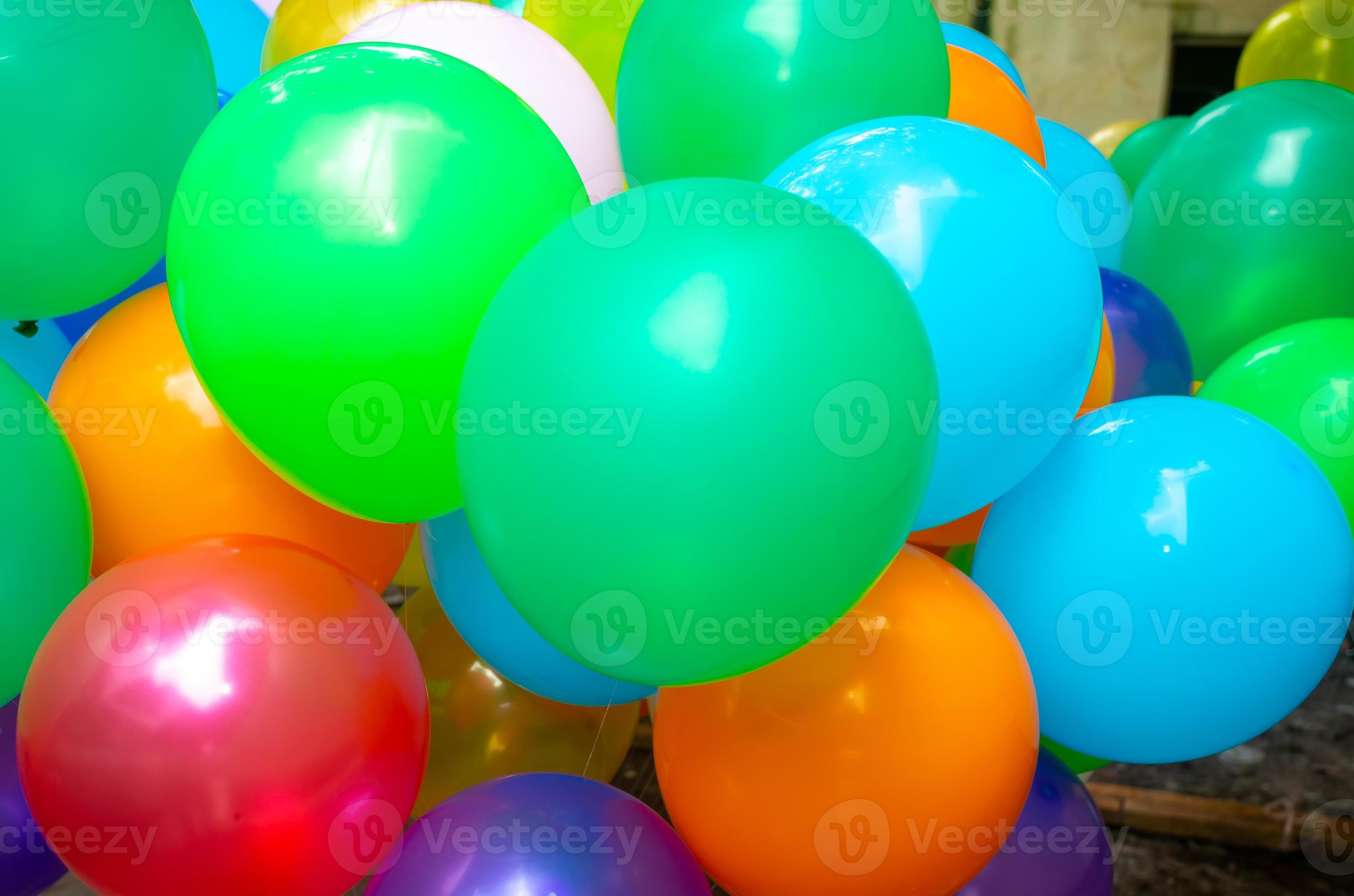 The colored gas-filled balloons attached to the yarn are flying. 22677296  Stock Photo at Vecteezy