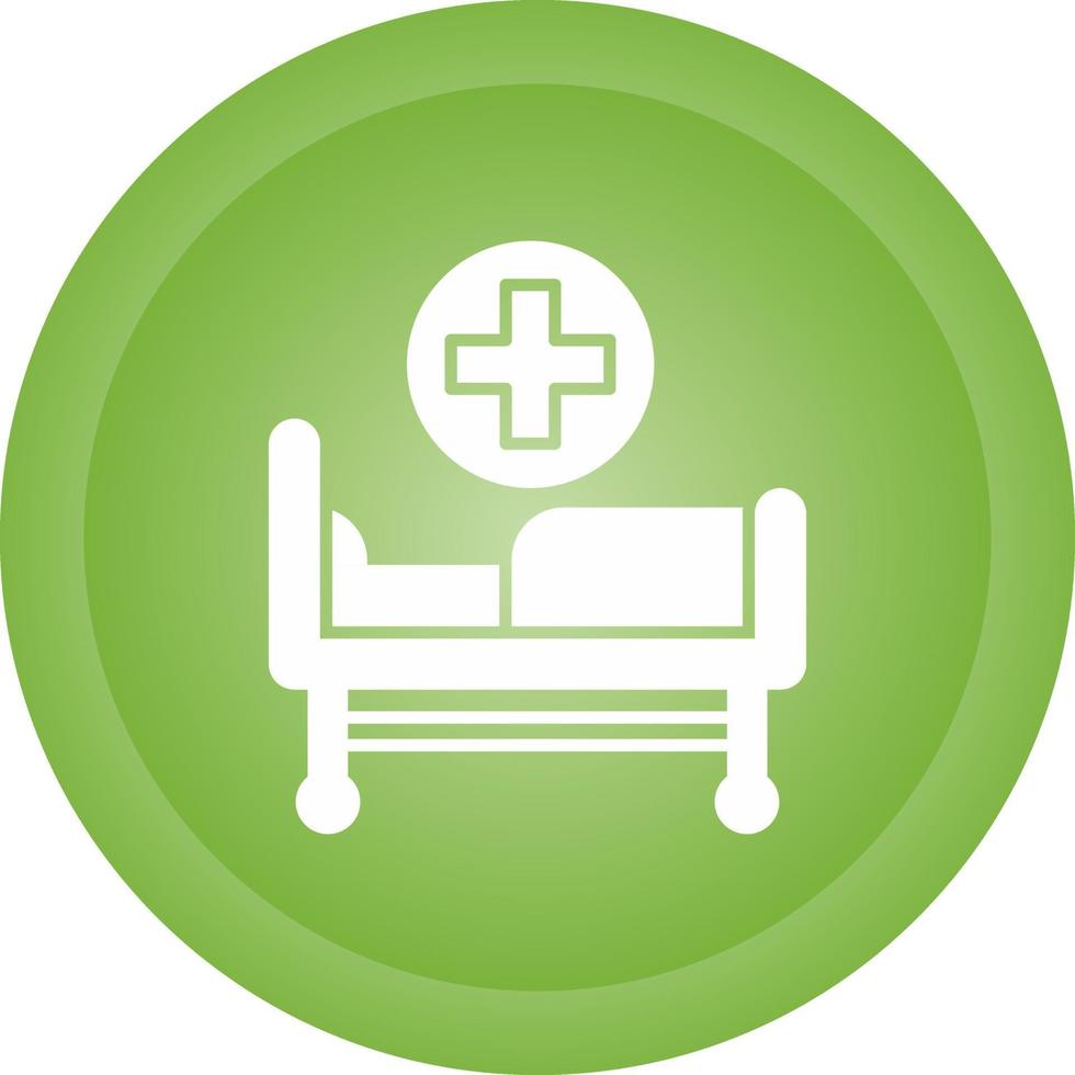 icono de vector de cama de hospital