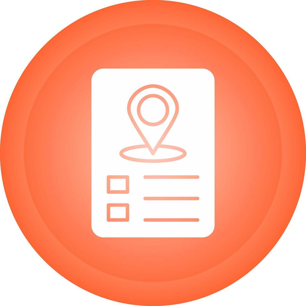 Itinerary Vector Icon