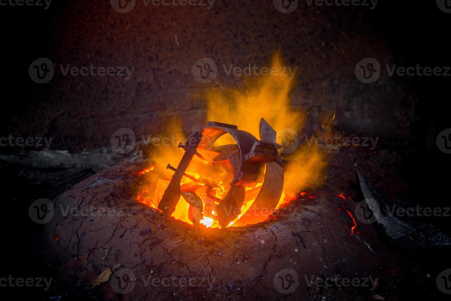 Hot scrap steel melting furnace Bangladesh photo