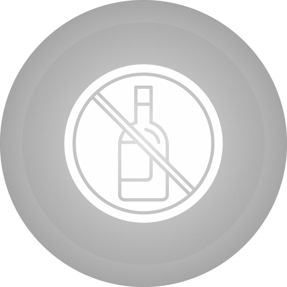 No Alcohol Vector Icon