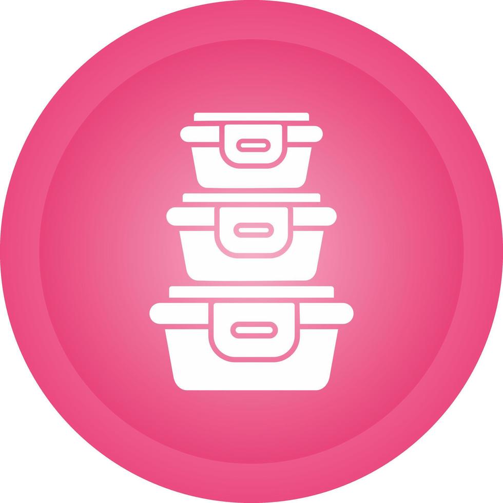 Plastic Food Container Vector Icon