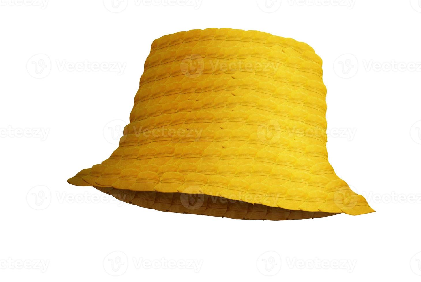 Yellow bucket hat isolated on white background 22678560 Stock Photo at