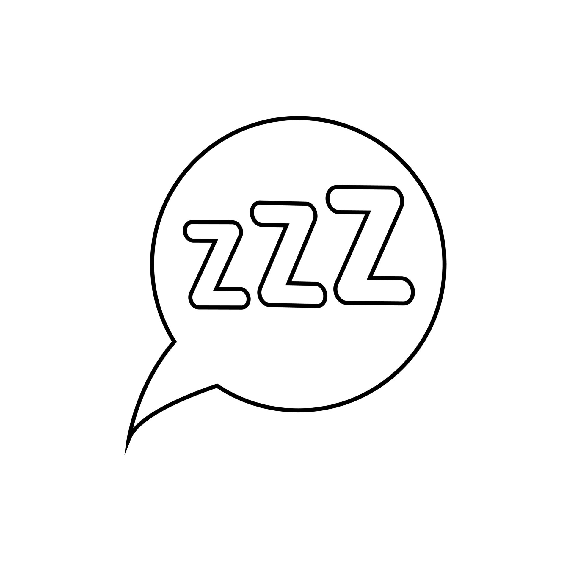 zzz icono vector. dormido ilustración signo. relajarse símbolo o logo