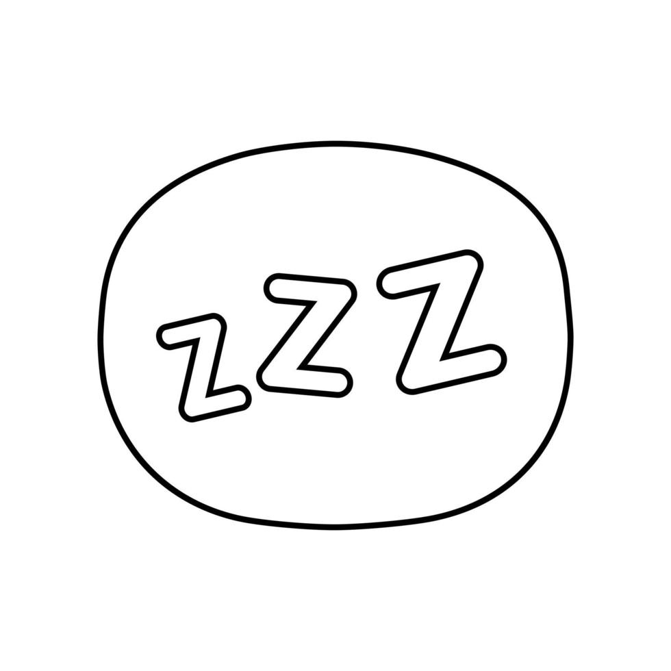zzz icono vector. dormido ilustración signo. relajarse símbolo o logo. vector