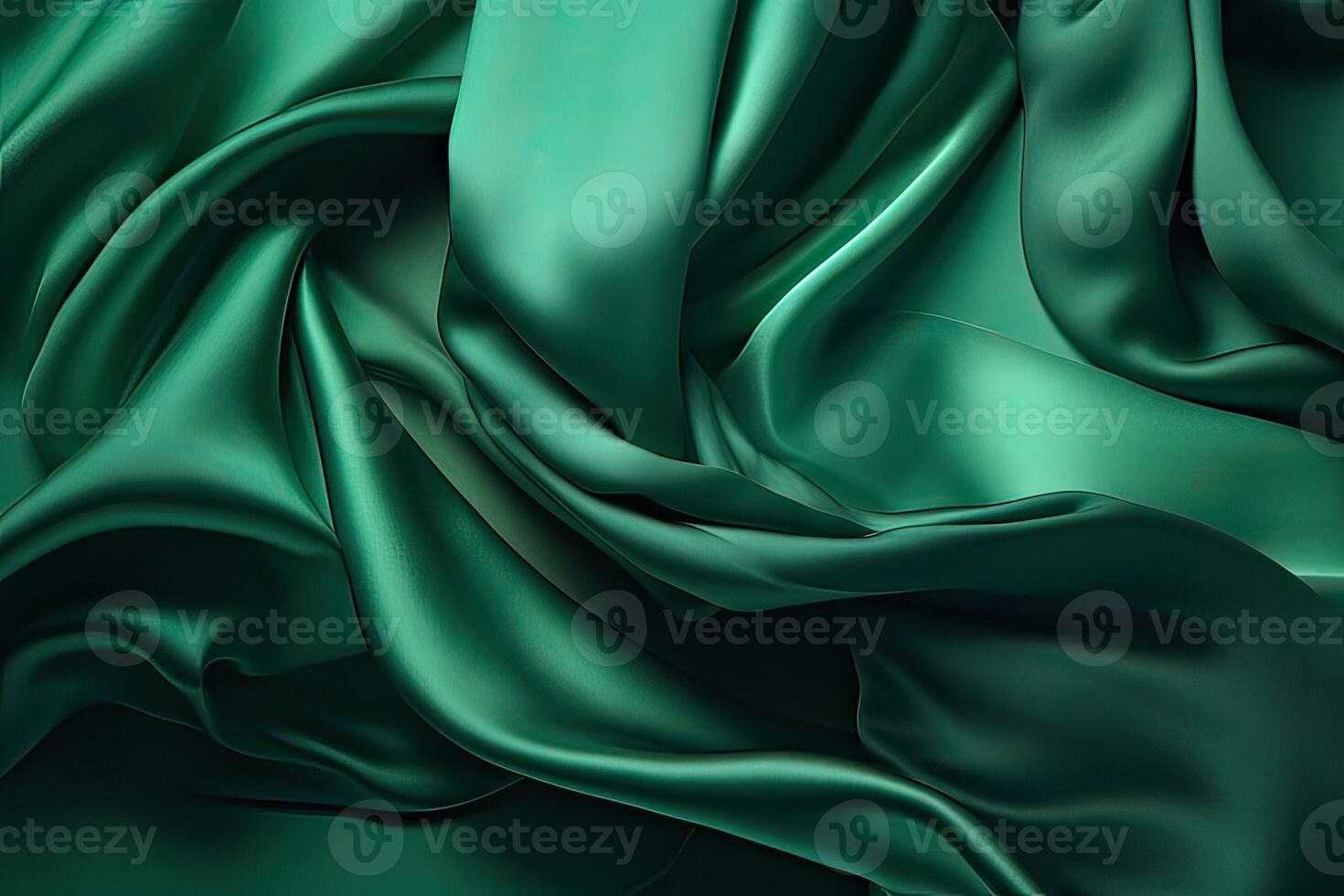 Smooth elegant green silk or satin texture can use as background. . photo