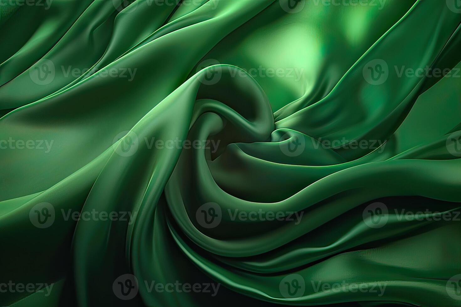 Smooth elegant green silk or satin texture can use as background. . photo