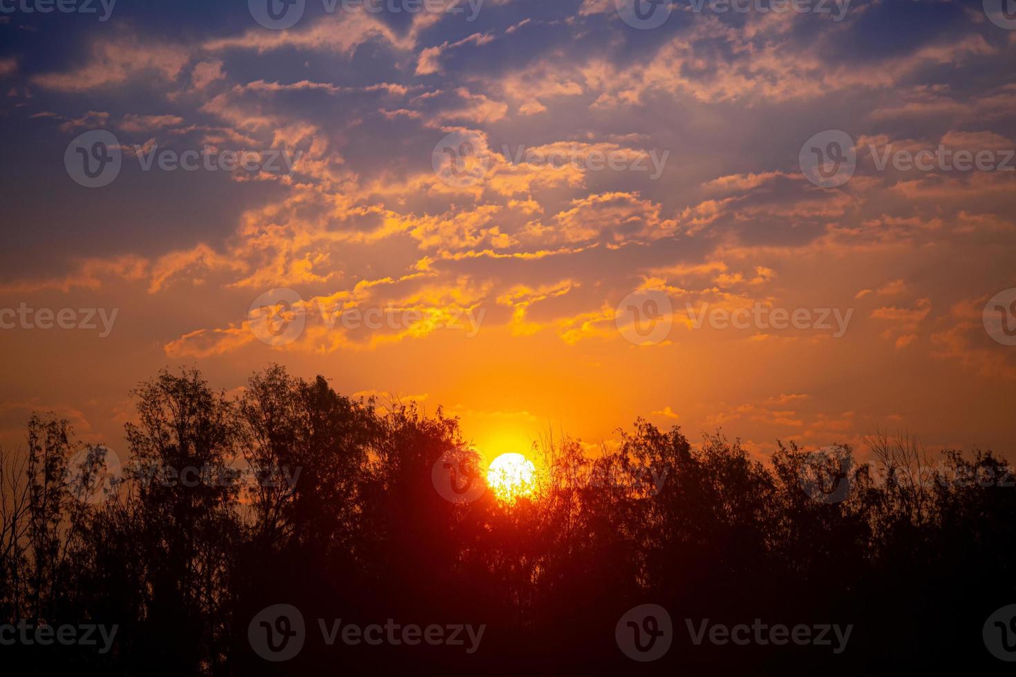 The early morning sky and sun view of the longest sea beach Cox's Bazar, Chattagram. photo