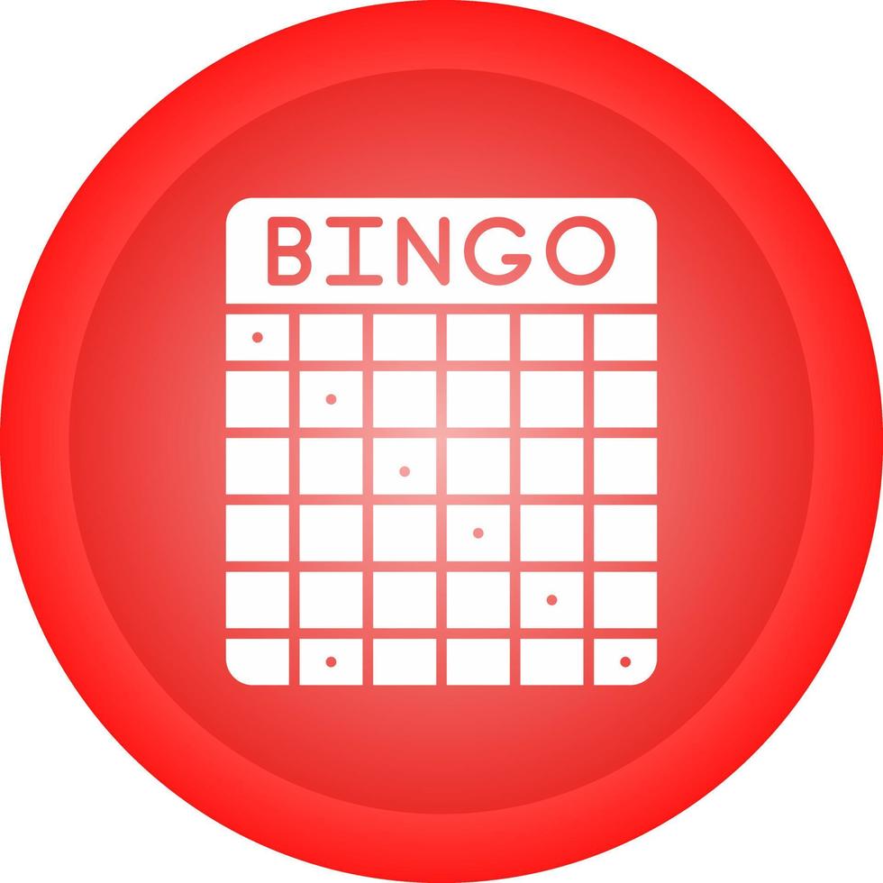 icono de vector de bingo