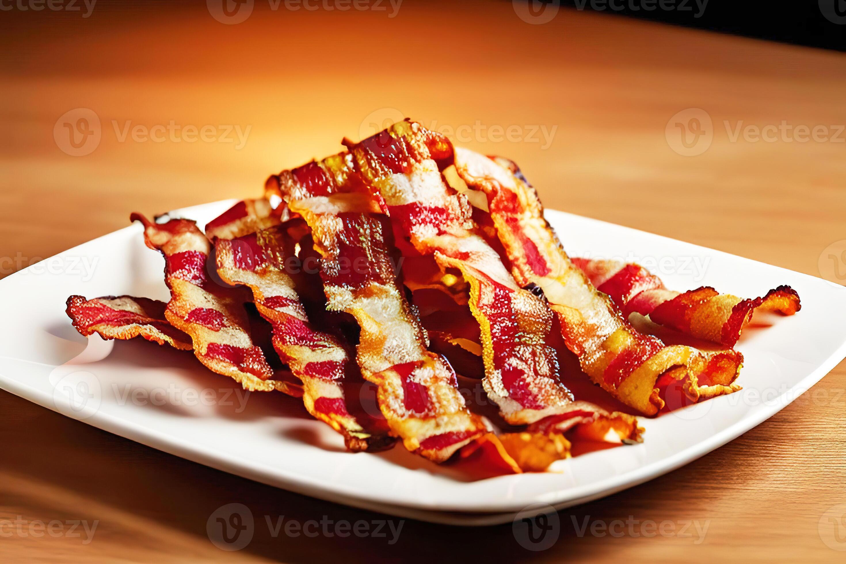 deep fried bacon on a dish, 22679182 Stock Photo at Vecteezy