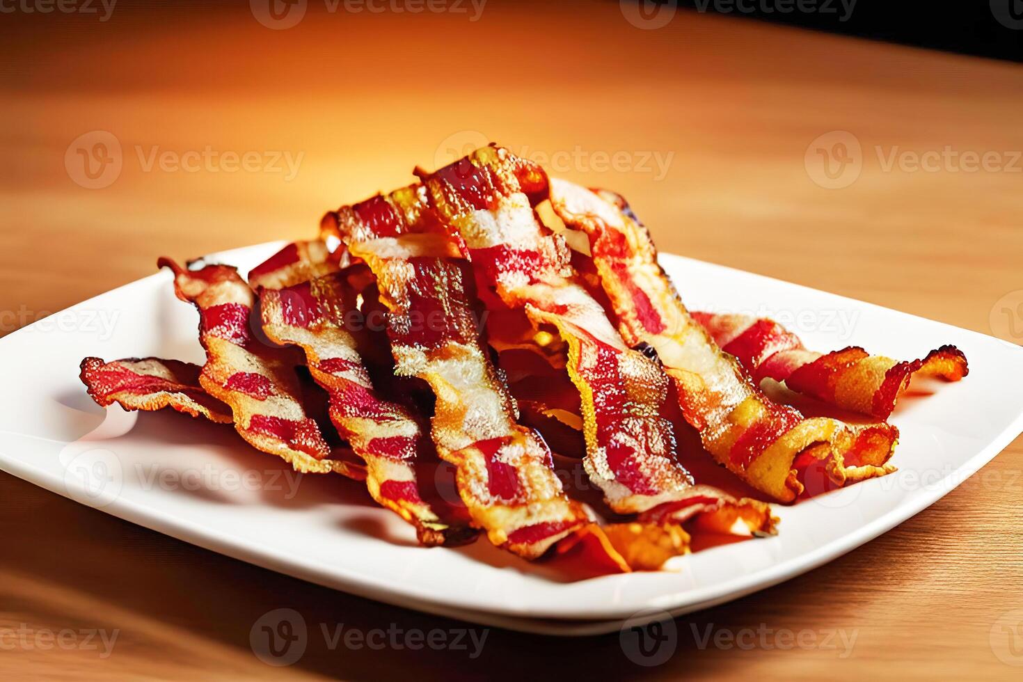 deep fried bacon on a dish, photo